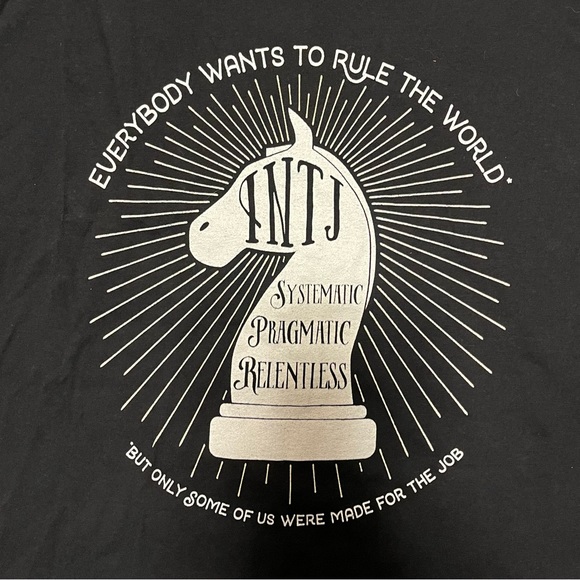 Personality T-shirt - NWT - INTJ MBTI T-Shirt size XL - Picture 1 of 4